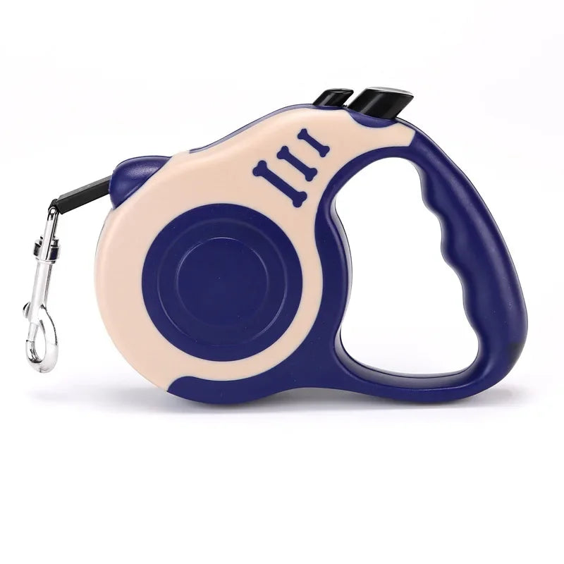 3M/5M Retractable Dog Leash Automatic Flexible Dog Puppy Cat Traction Rope Belt Dog Leash for Small Medium Dogs Pet Products | Color:Sapphire Blue