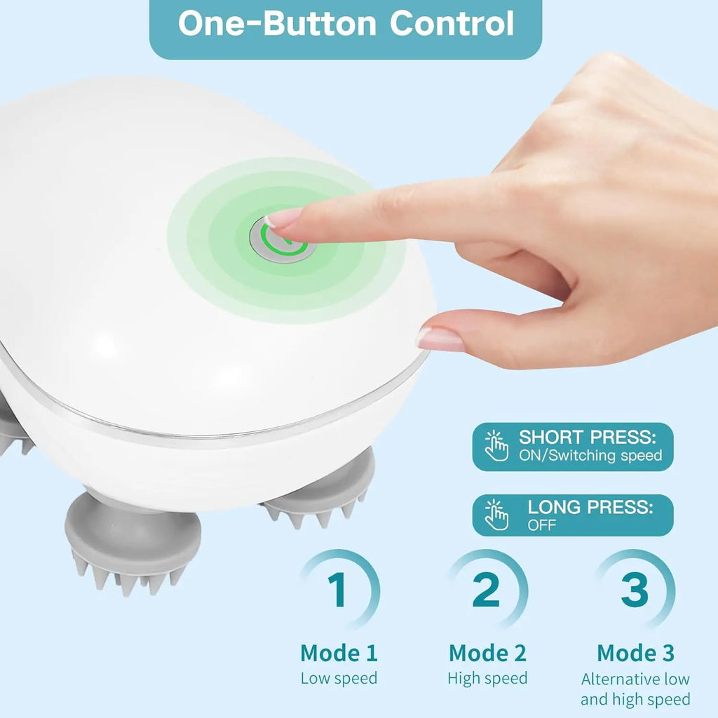 Electric Cat Massager Cat and Dog Massage Tool with Four Rotating Massage Heads Automatic Pet Head & Back Scratcher Pet Massager | 1