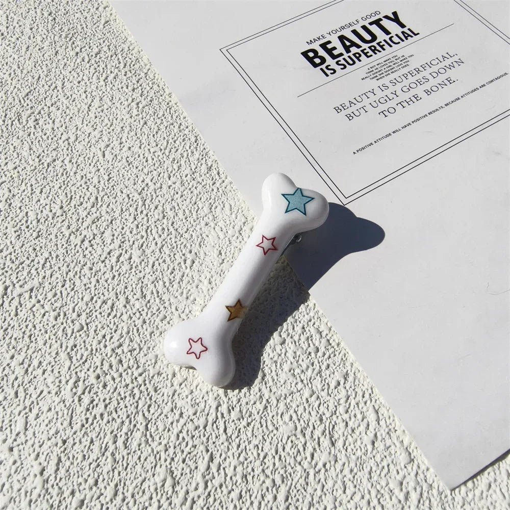 Charm Dog Hair Band Pet Dog Bone Design Fashion Hair Decoration Barrettes Hairpin Headwear Hair Clips Cat Supplies | Color:6