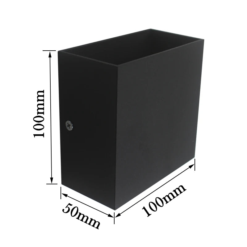 LED Wall Sconces 6W Modern Indoor Wall Lamp, White Up Down Wall Mount Lights for Living Room Hallway Bedroom Decor | Lampshade Color:Black shell 1pack