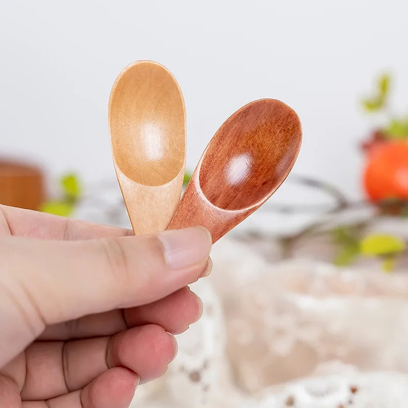Mini Natural Wooden Cooking Tools Scoop Tea Honey Coffee Condiment Salt Sugar Spoon Household Kitchen Gadgets Spoons | 3
