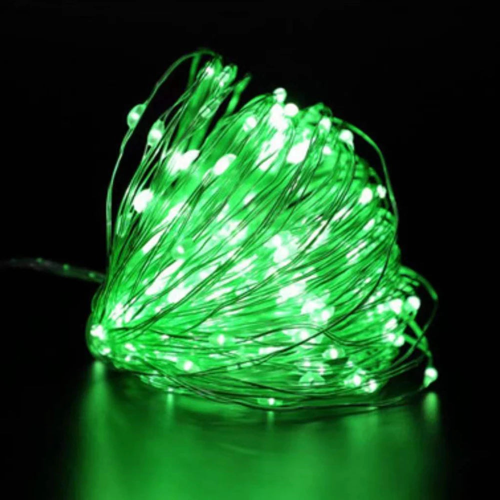 Led Copper Wire Fairy Lights Waterproof LED String Lights Battery Operated  DIY Wedding Party Christmas Decoration Garland | Emitting Color:green