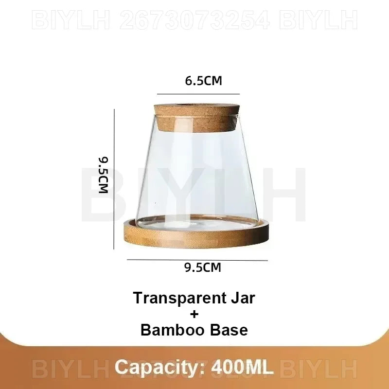 2/1 Pcs Hydroponic Plants Glass Flower Pots Home Decoration Transparent Small Vase Plant Pots With Base Tray Garden Accessories | Color:NA-Tray-9.5x9.5cm-1P