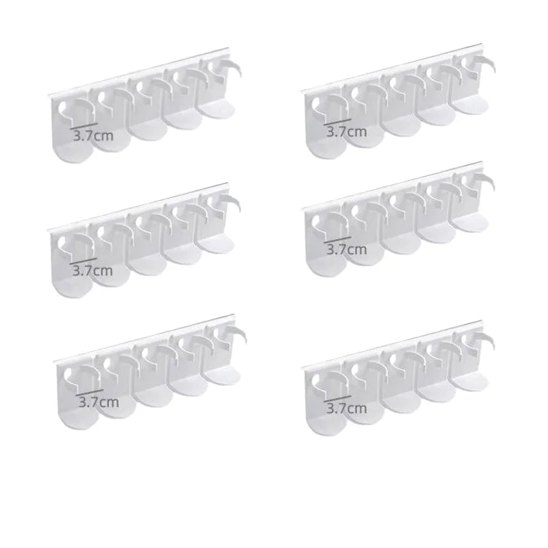 2 Pieces Wall Mounted Spice Jar Holder Adjustable Spice Rack Organizer for Improve Your Kitchen Efficiency | Color:6 Box