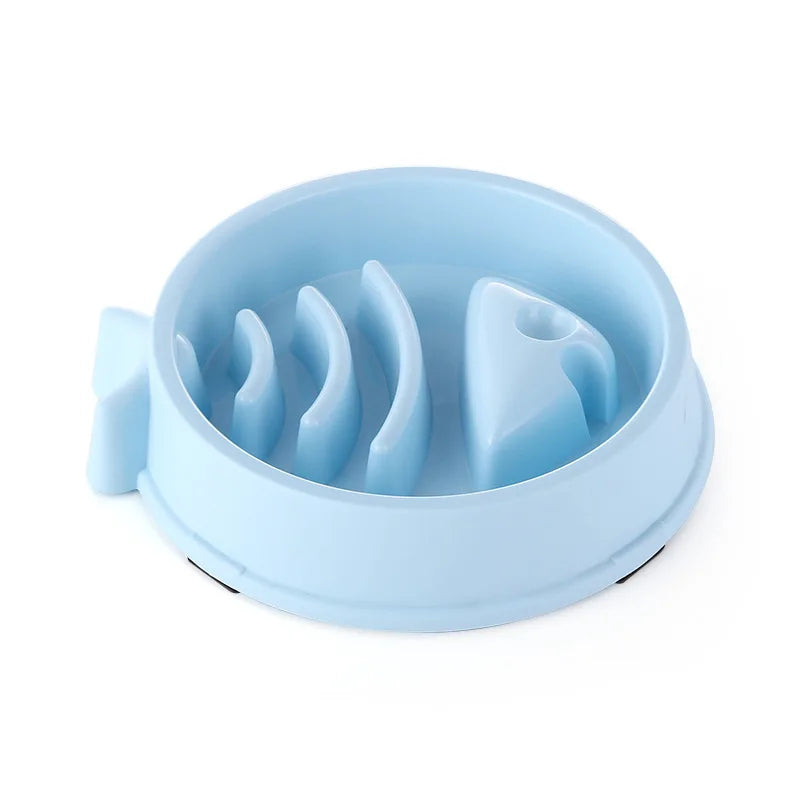 Pet Cat Dog Slow Food Bowl Fat Help Healthy Round Anti-choking Thickened And Non-slip Multiple Colors Shapes | Color:Picture color-11