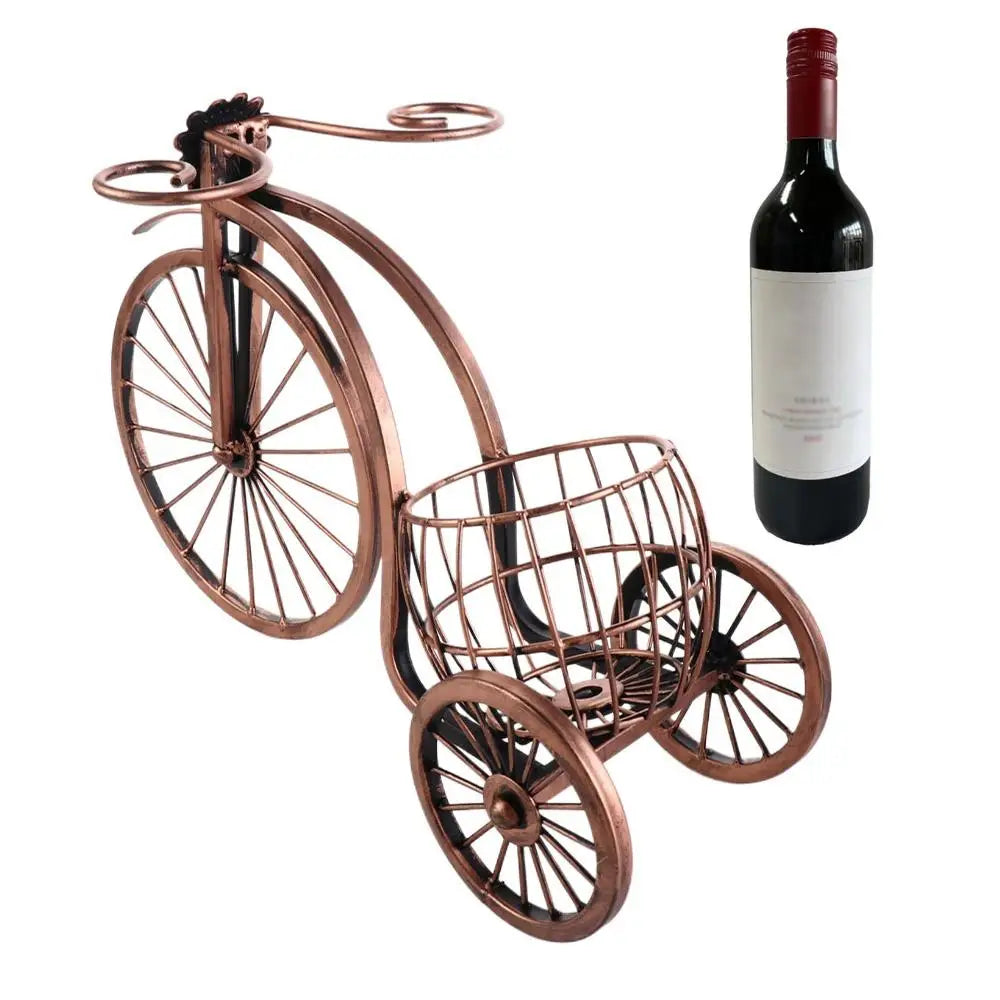 Creative Metal Wine Rack European Retro Tricycle Red Wine Rack Bike Rack Display Storage Organizer Shelf Kitchen Bar Home Decor | 4