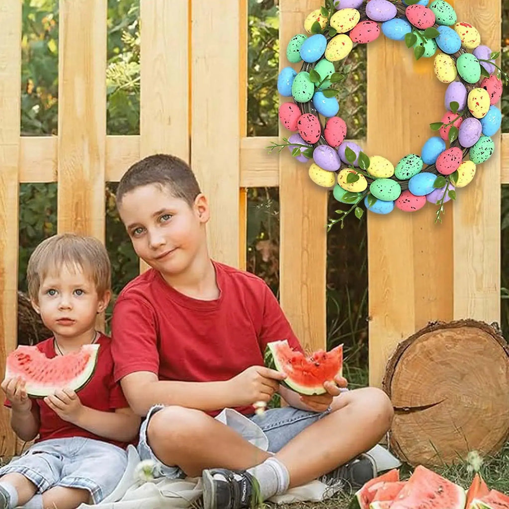 2026 Easter Garland Creative Easter Egg Element Wreath Window Door Garden Gate Decorative Hanging Holiday Party Decor Door Sign | 2