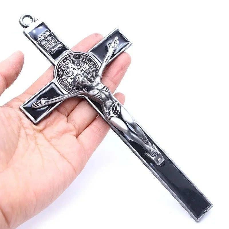 1Pc Church Relics Jesus on The Stand Cross Wall Crucifix Antique Home Chapel Decor | 0