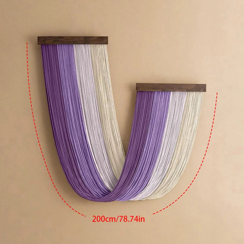 Wall Hanging Tapestry Bohemia Tassel Hand-Woven Curtain Tapestry Boho Decor House Decorations Living Room Hanging Decorations | Color:05