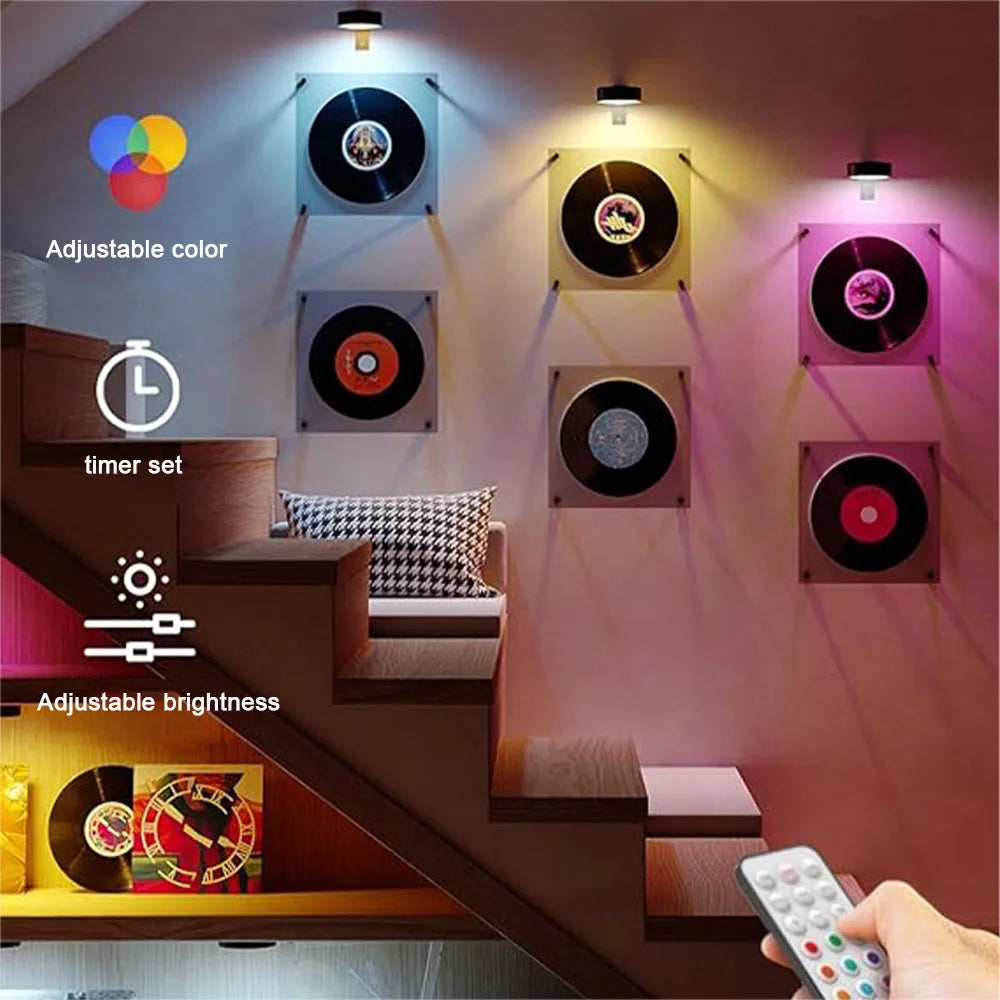 Picture Lights for Wall Rechargeable Magnetic Poster Lights Remote Dimmable Timer Painting Light Wall Decor Light Painting Light | 2