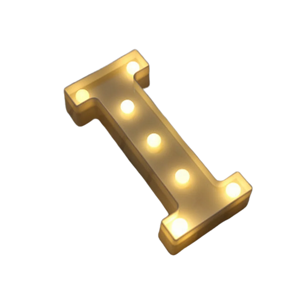Luminous Number Lamp Alphabet Letter LED Lights Birthday Valentine's Day Wedding Party Decor 0-9 Digital A-Z Letters Night Light | Color:I