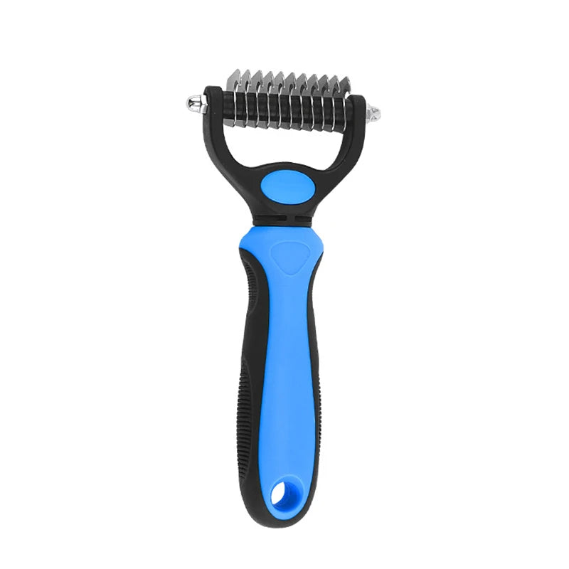 Professional Pet Deshedding Brush Dog Hair Remover Pet Fur Knot Cutter Puppy Cat Comb Brushes Dogs Grooming Shedding Supplies | Color:Blue 2 S