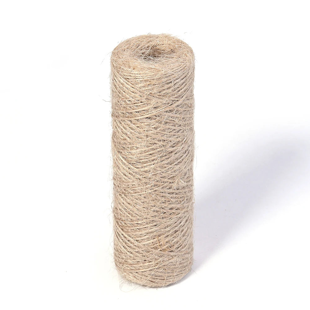 100Meters Natural Jute Rope String Ribbon Crafts DIY Vintage Jute Cord Twine Thread Sewing Gift Party Wedding Home Decoration | Color:width 1mm