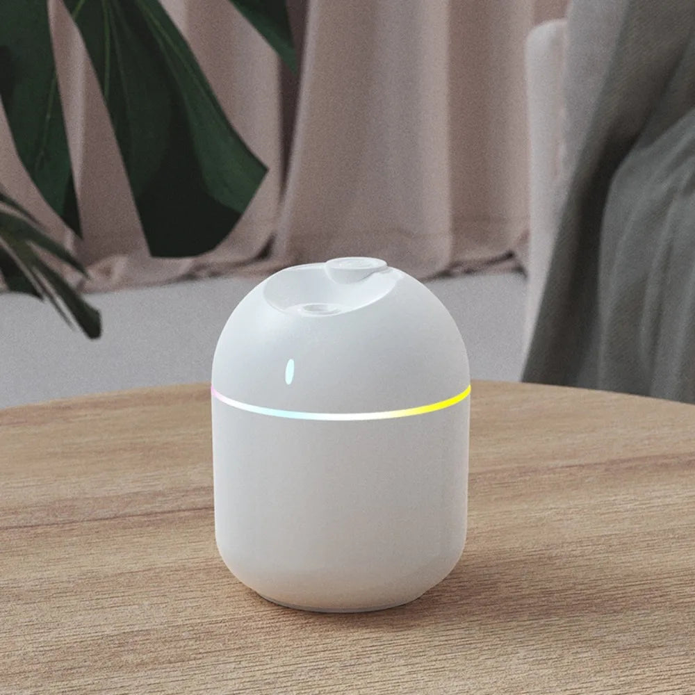 270ML Air Humidifier Cool Mist Aroma Diffuser LED Night Light  power-off protect USB Humidificador For Home Office | Color:white
