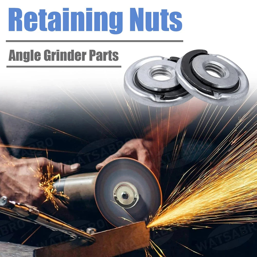 M14 Angle Grinder Quick Release Self-Locking Grinder Pressing Plate Flange Nut Power Chuck for Replacement/Fixing Cutting Discs | 2